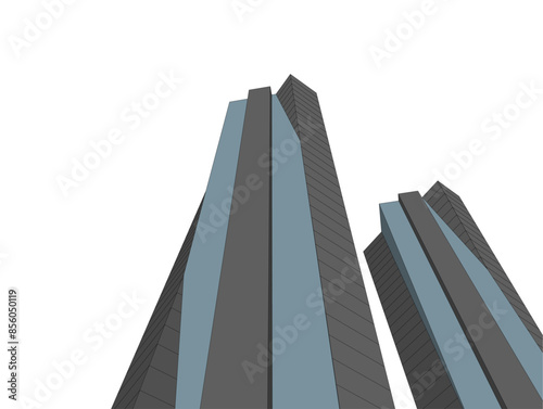 architecture building vector 3d illustration