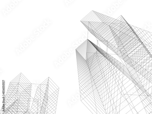 architecture building vector 3d illustration