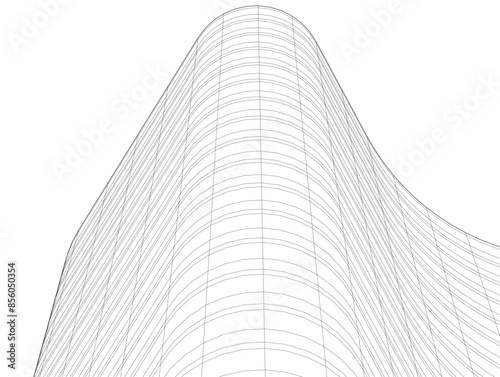 architecture building vector 3d illustration