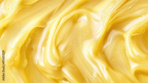 Macro photography of smooth yellow butter texture. Daily product. AIG53F.
