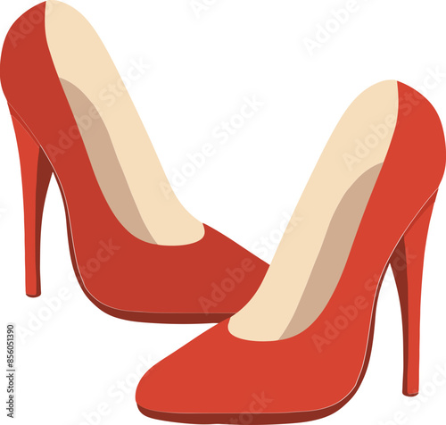 red high heels illustration