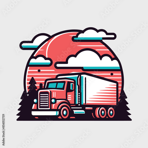 truck logo vector illustration, truck design