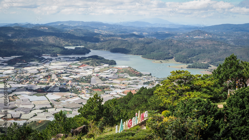 Fototapeta premium The landscape of Dalat in Central Vietnam