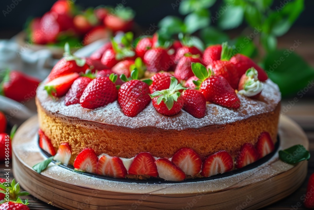 Strawberry Delight: Strawberry cake Strawberry Delight: Strawberry cake