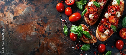 Bruschetta with roasted tom...