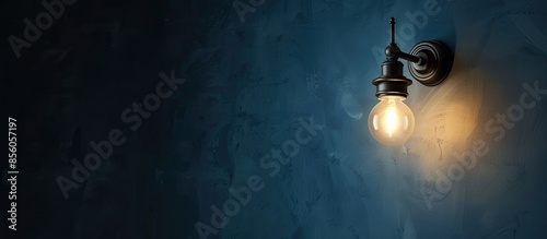Wall lamp. with copy space ...