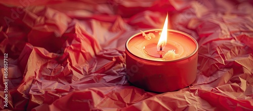 Burning soy candle and wax ...