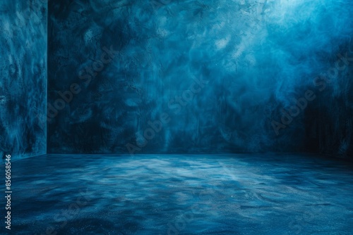 Abstract blue textured room
