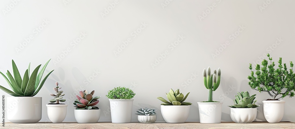 Fototapeta premium House plants. Succulents. with copy space image. Place for adding text or design