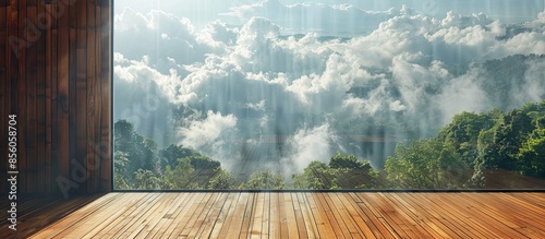 wooden wall with window out...
