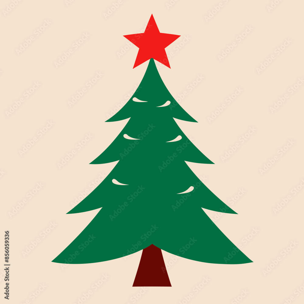 Obraz premium Christmas tree illustration