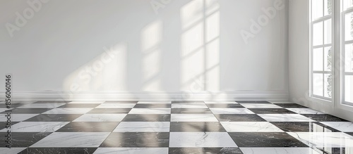 white and black tile floori...