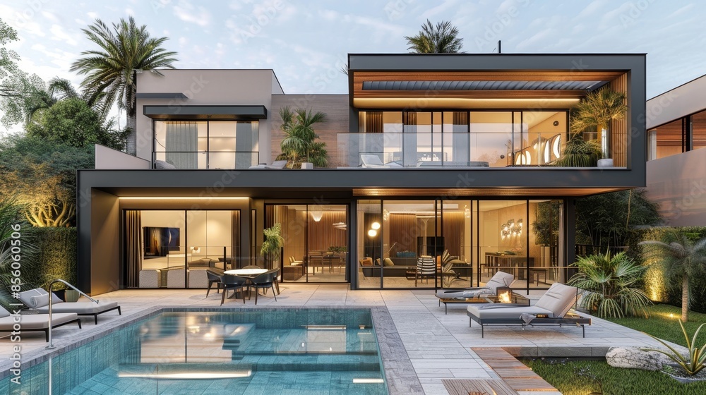 Fototapeta premium Premium townhouses and villas in an exclusive residential development