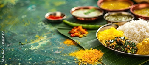 meals served on banana leaf...