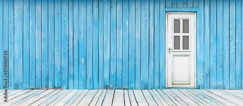 Wooden kitchen facade blue ...