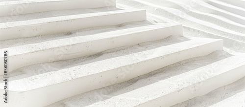 White concrete stair with w...