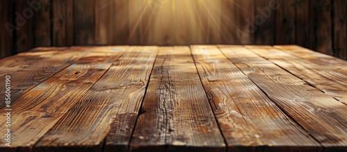 Empty Table with wooden bac...