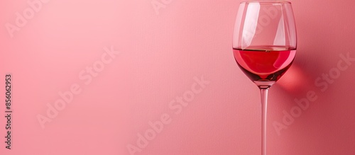 Glass red wine red pastel b...