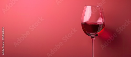 Glass red wine red pastel b...