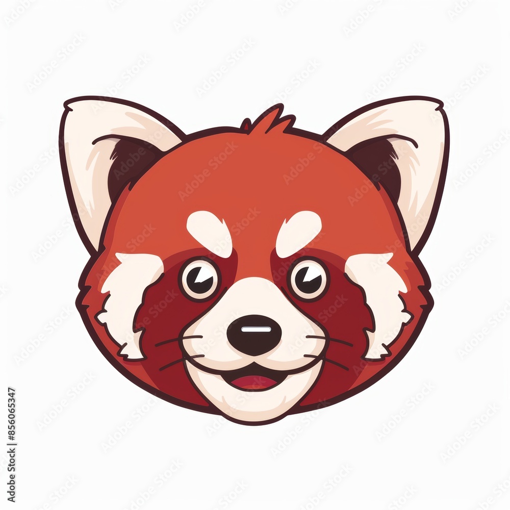 Portrait of red panda Ailurus. Vector illustration. Portrait of red panda Ailurus. Vector illustration.