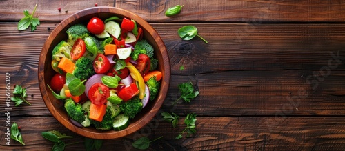 mixed vegetables in wooden ...