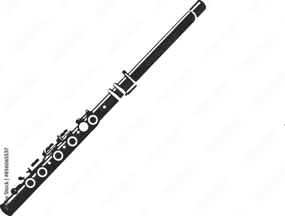 A flute music vector image A flute music vector image