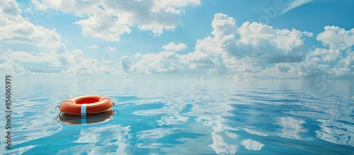 life belt at the sea with i...
