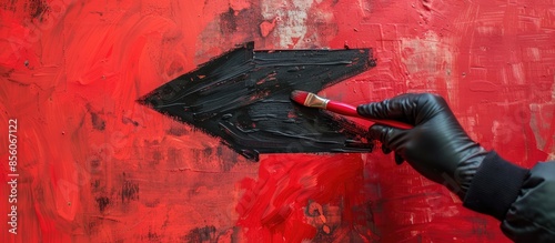 The hand in the black glove...