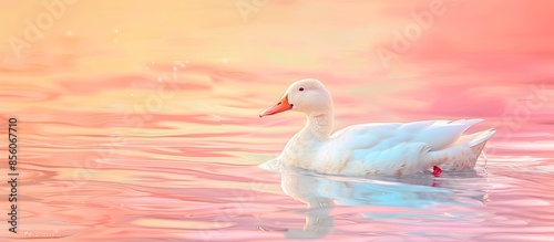 White Duck pastel backgroun...