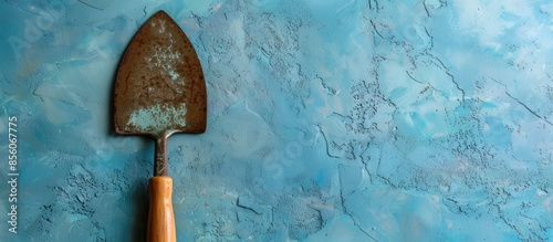 Old rust paint trowel with ...