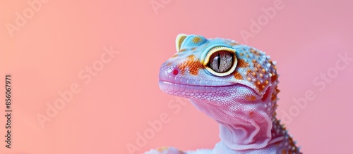 Leopard Gecko with pastel b...