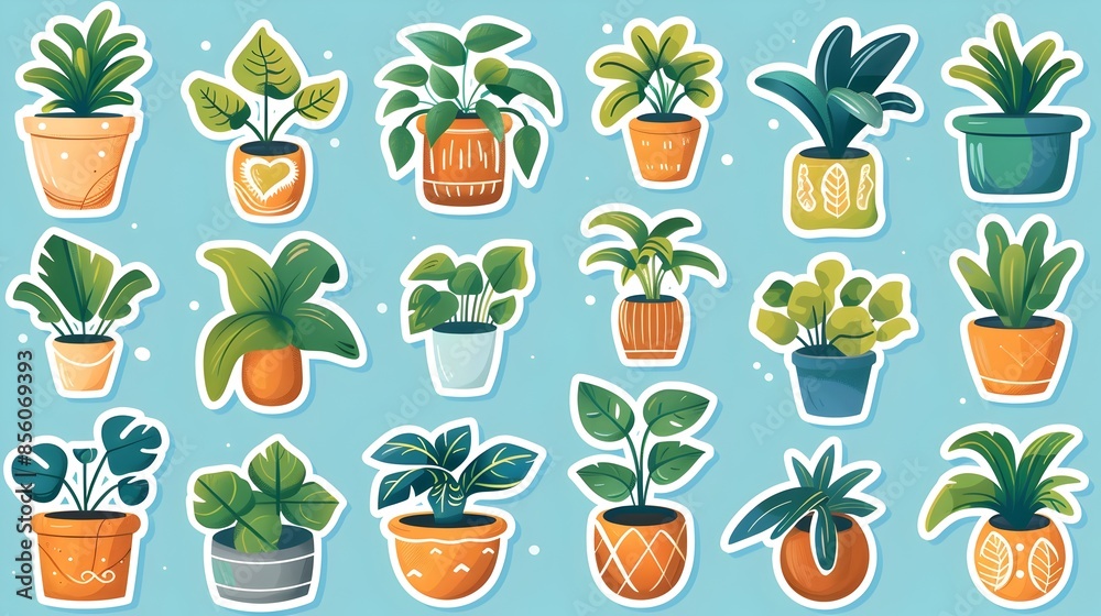 Assortment of Potted Plants and Greenery on Wooden Surface Assortment of Potted Plants and Greenery on Wooden Surface