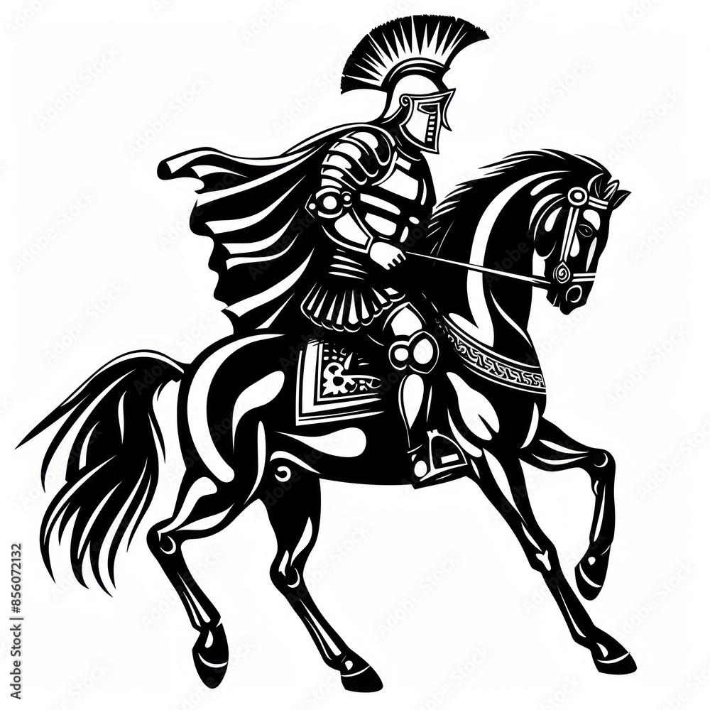 A knight on a horse. A knight on a horse.
