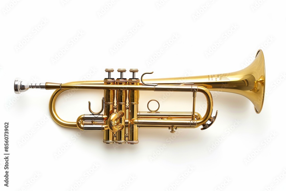 Obraz premium Golden Brass Trumpet Musical Instrument