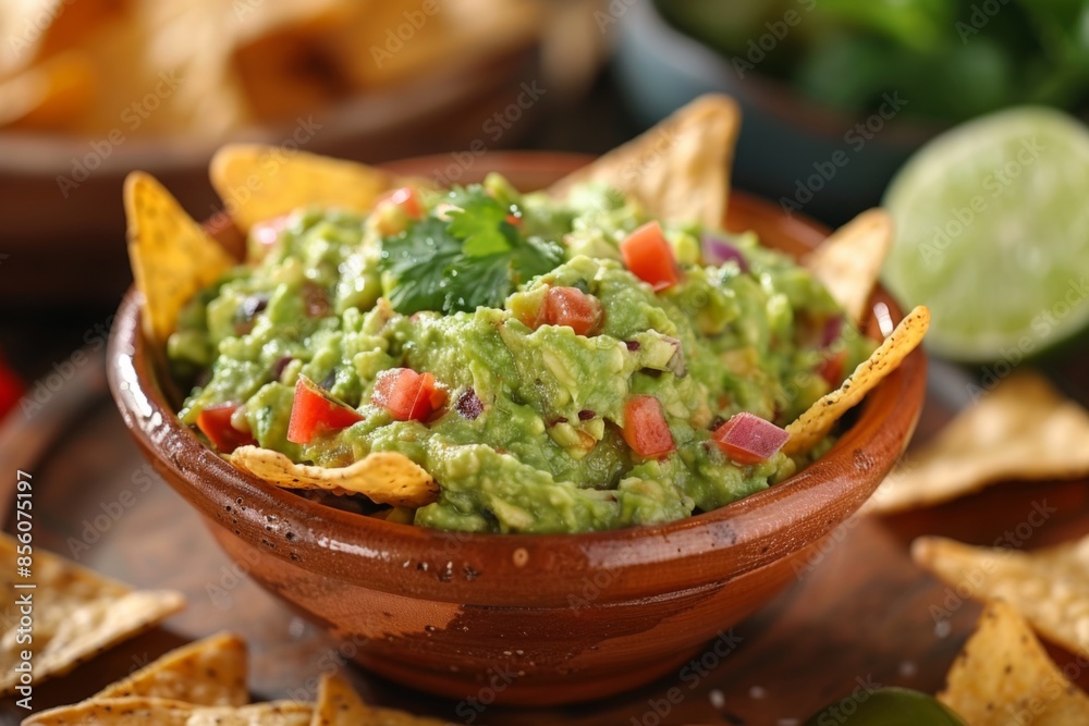 Delicious Guacamole with Tortilla Chips Delicious Guacamole with Tortilla Chips