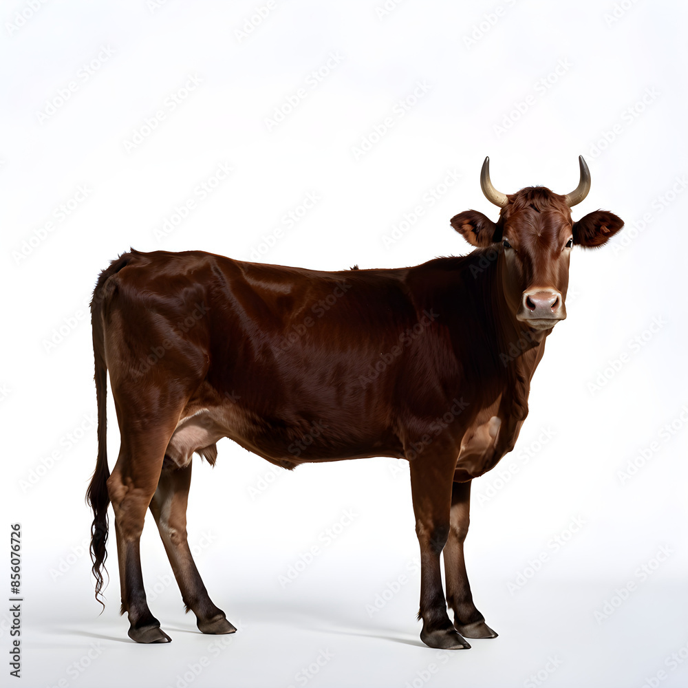 brown cow on a white background brown cow on a white background