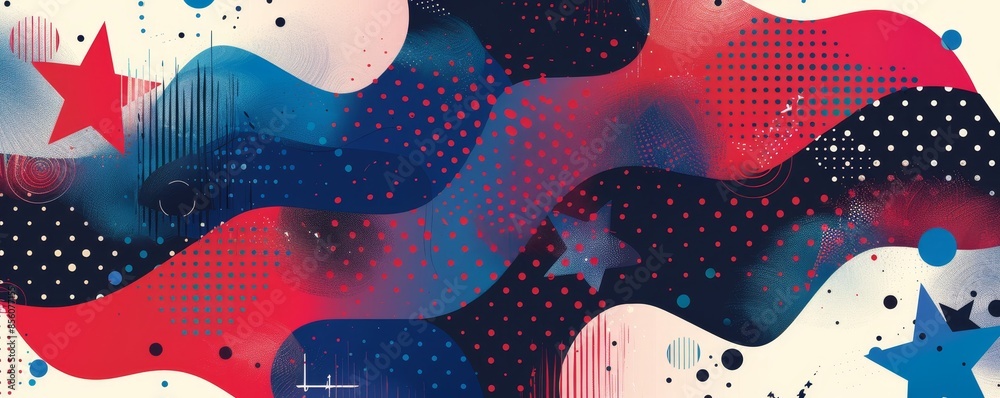 Abstract USA election 2024 campaign materials backdrop Abstract USA election 2024 campaign materials backdrop