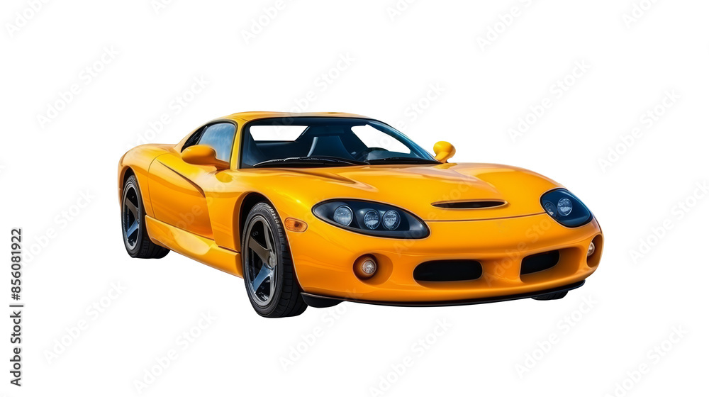 Sleek Yellow Sports Car. A vibrant yellow sports car with a sleek design, isolated on a transparent background, perfect for high-energy projects Sleek Yellow Sports Car. A vibrant yellow sports car with a sleek design, isolated on a transparent background, perfect for high-energy projects
