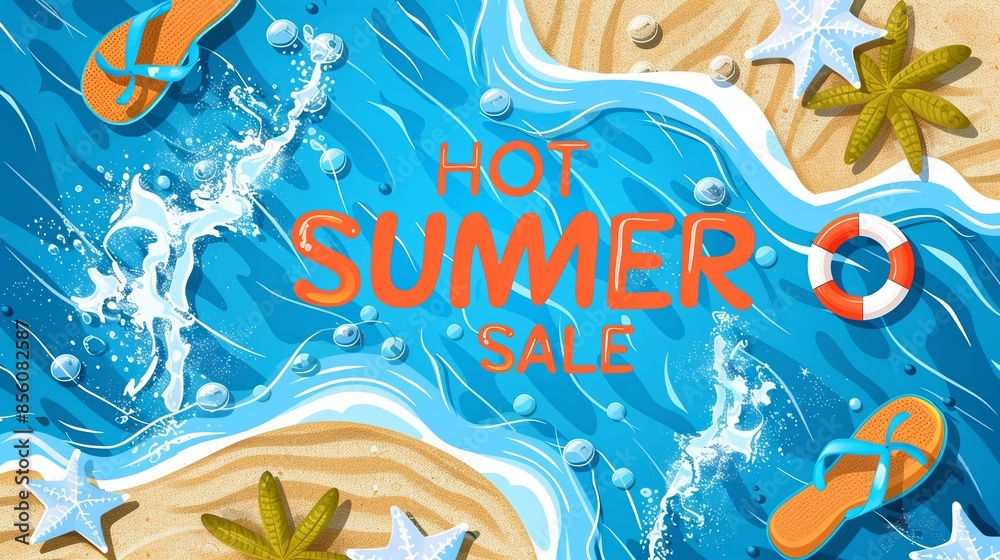 Summer sale promotion advertisement vector design template for flier, poster, website, business Summer sale promotion advertisement vector design template for flier, poster, website, business