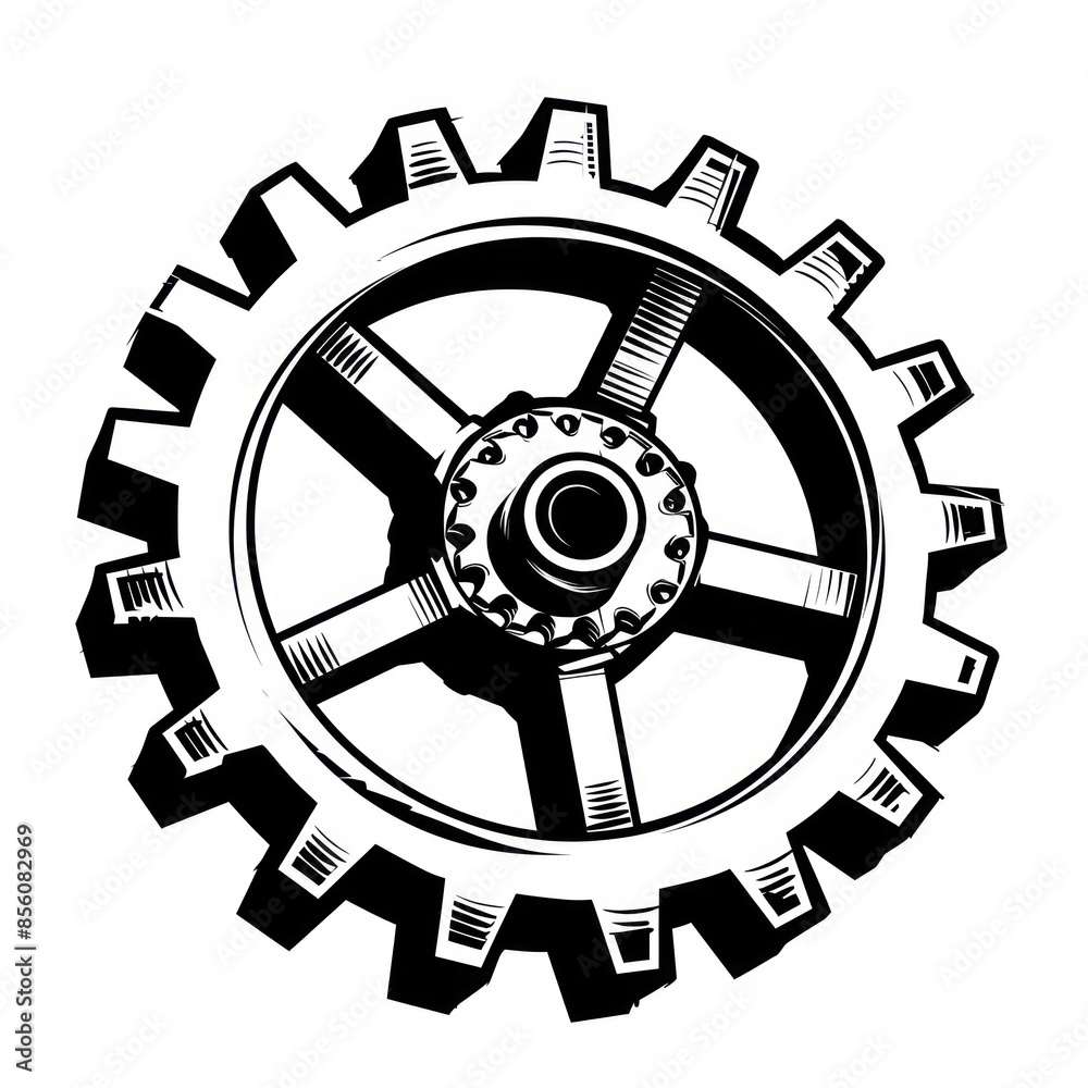 Obraz premium Gear icon. Cogwheels icon vector. Settings, maintenance icon symbol illustration