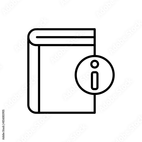 Guide book outline icons, minimalist vector illustration ,simple transparent graphic element .Isolated on white background
