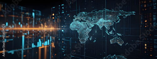 world map digital gps GIS TECHNOLOGY background WITH AI