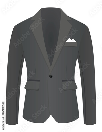 Grey business tuxedo. vector illustration
