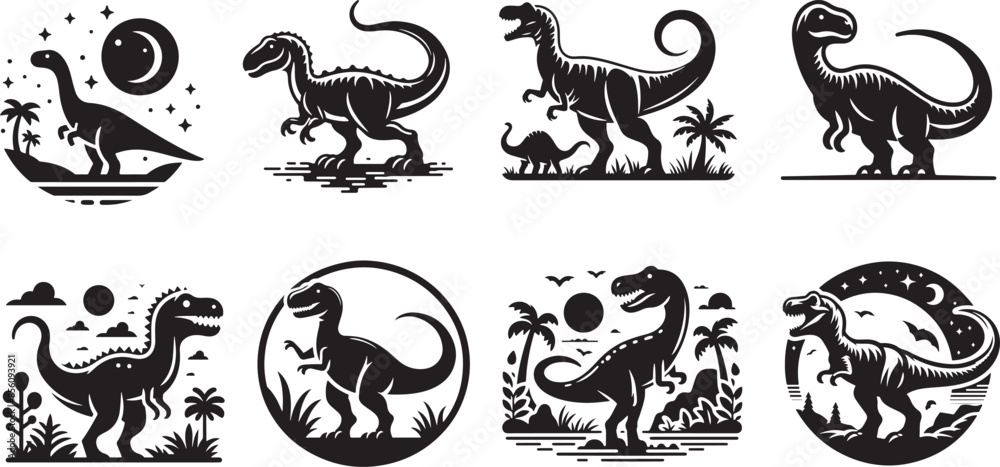 Dinosaur Silhouette Icon Vector illustration Dinosaur Silhouette Icon Vector illustration