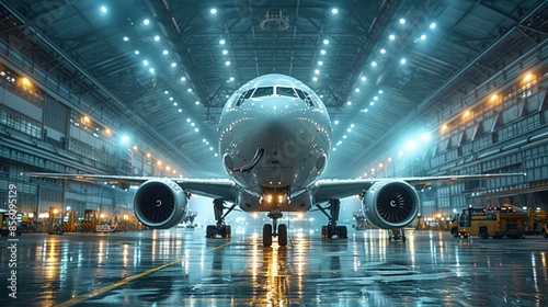 Technicians inspecting and maintaining large aircraft to ensure reliable logistics operations. 