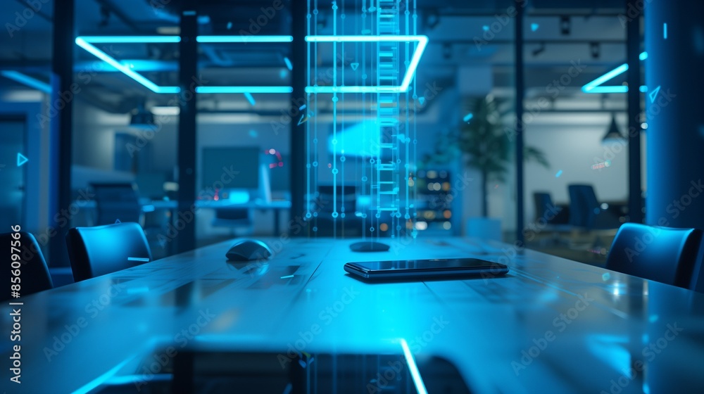 Fototapeta premium A modern defense for listening to information. Cybersecurity and fight against data leakage in modern structures.