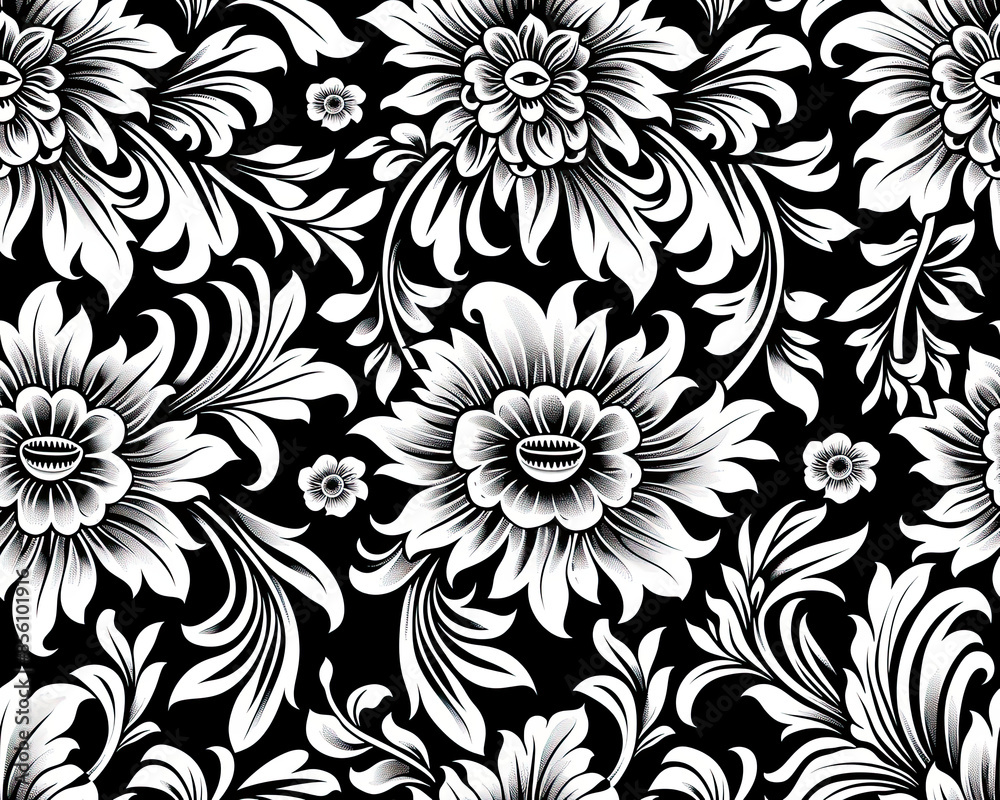 Fototapeta premium Seamless image of graphic patterns