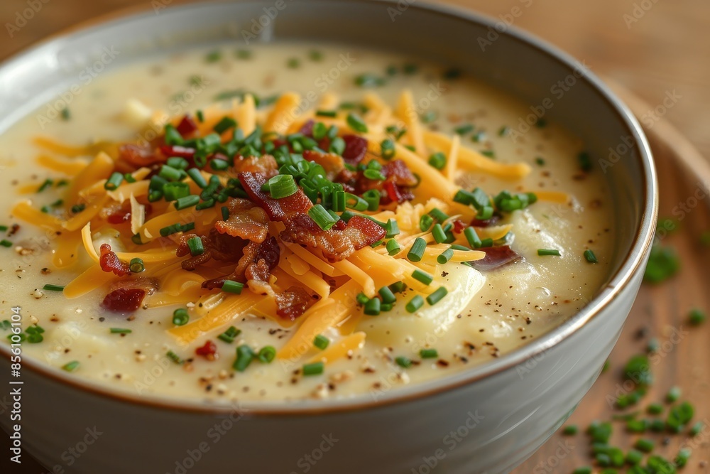 Creamy Potato Soup with Bacon and Cheese Creamy Potato Soup with Bacon and Cheese