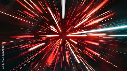 Neon Glow and Motion Blur Lines Futuristic Sci-Fi Background