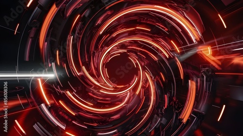 Neon Glow and Motion Blur Lines Futuristic Sci-Fi Background